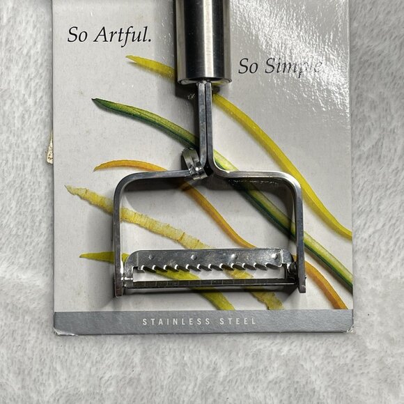 KUHN RIKON Stainless Steel 7" Julienne Peeler w/ Guard Switzerland NEW - Picture 2 of 4